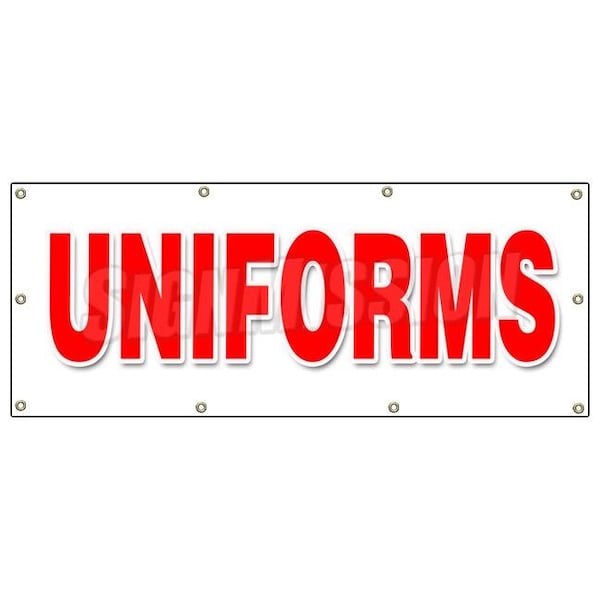 UNIFORMS BANNER SIGN workplace organization corporate clothing image